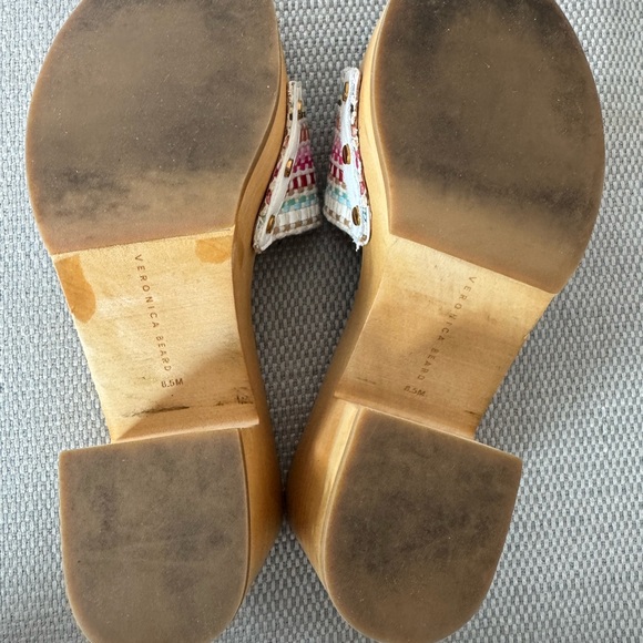Veronica Beard Hannalee Woven Platform Clog Sandals - Picture 9 of 9